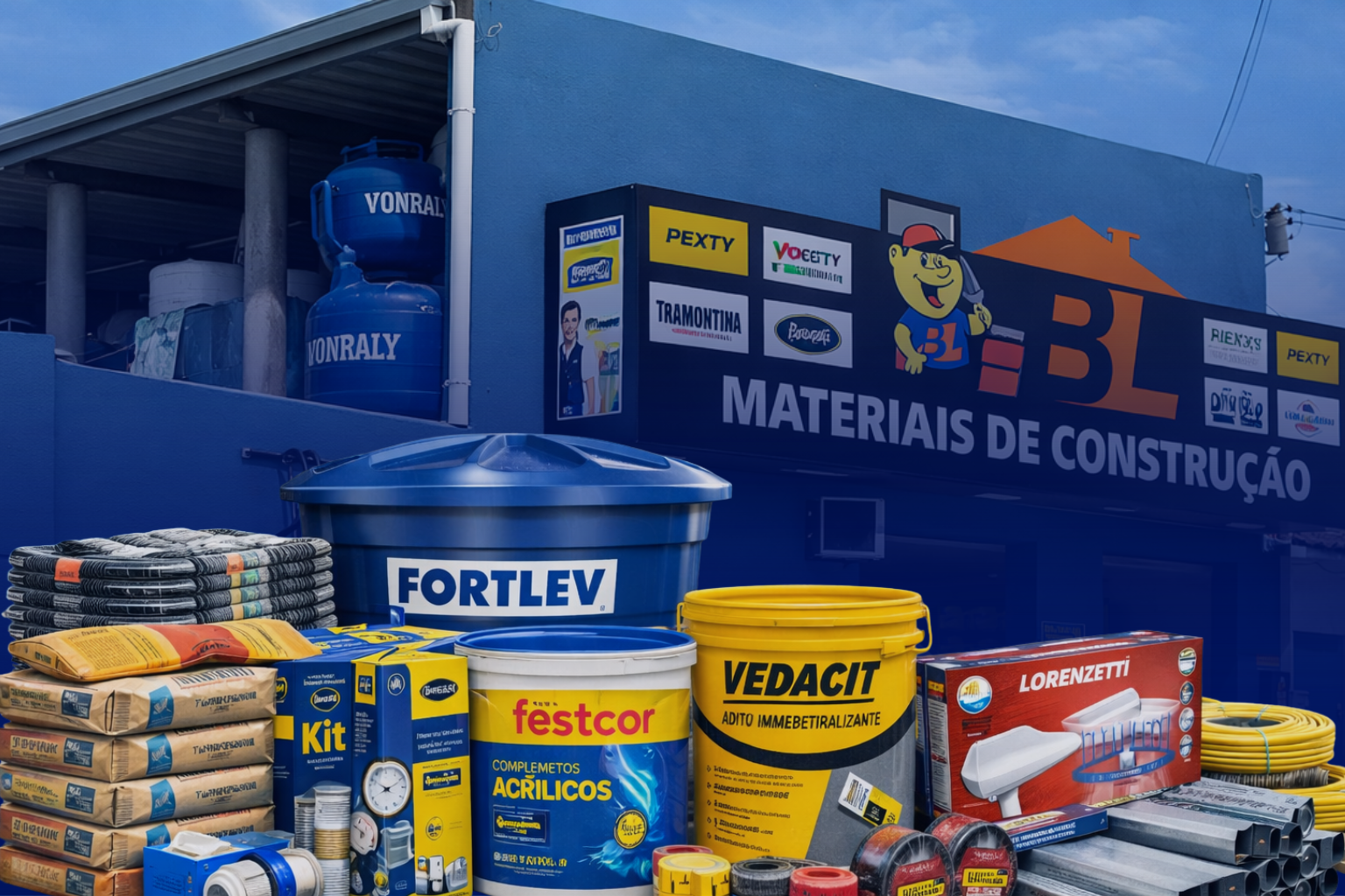 Entrega de materiais de construção em Feira de Santana